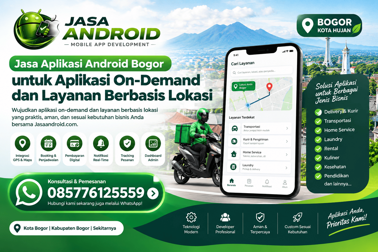 Jasa Aplikasi Android Bogor untuk Aplikasi On-Demand dan Layanan Berbasis Lokasi